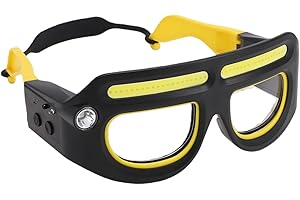 Naroote LED Glasses Lamp with Motion Sensor, Dual Beam 5 Lighting Modes Hands Free Headlamp Lightweight Rechargeable USB C fo