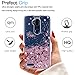 ZTE Imperial Max Z963U Case,ZTE Blade Max 3 Z986 / Zmax Pro Z981 / Max XL N9560 / Carry Liquid Case,LeYi Moving Glitter Shiny Quicksand Girls Women Clear TPU Protective Case for ZTE Z981 ZX Rose Gold