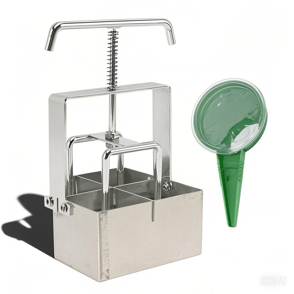 Soil Blocker Manual Soil Blocker Seed Block Maker with Handle Garden Tools Quad Soil Blocker for Seedlings Greenhouses 2 Inch