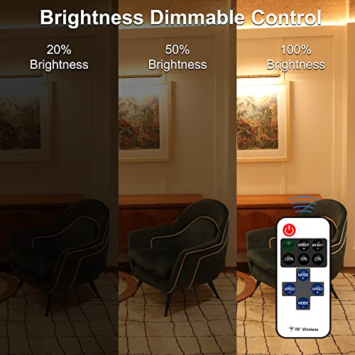 TTWAY COB LED Strip Lights 2700K, Dimmable LED Strip Kit, Super Bright 24V LED Tape Lights CRI90+ with RF Remote and UKCA Power Supply for DIY Home Decoration, 5M, 2400LEDs, Warm White.