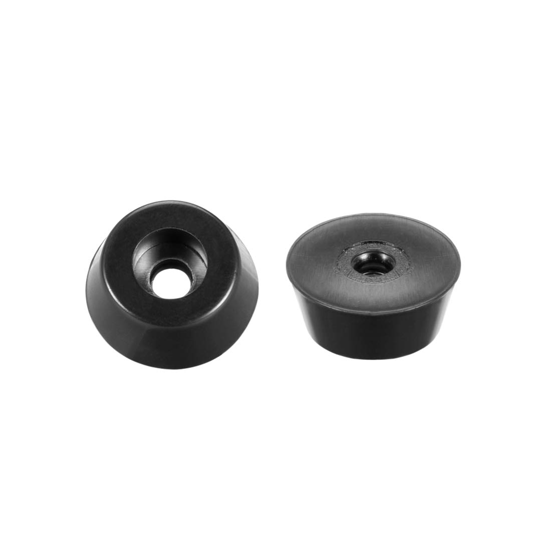 sourcing map Rubber Feet Bumpers Pads D18x15xH8mm Buffer Feet Furniture Cutting Board Electronic Scale Leg Pads Anti-slip Black 20pcs