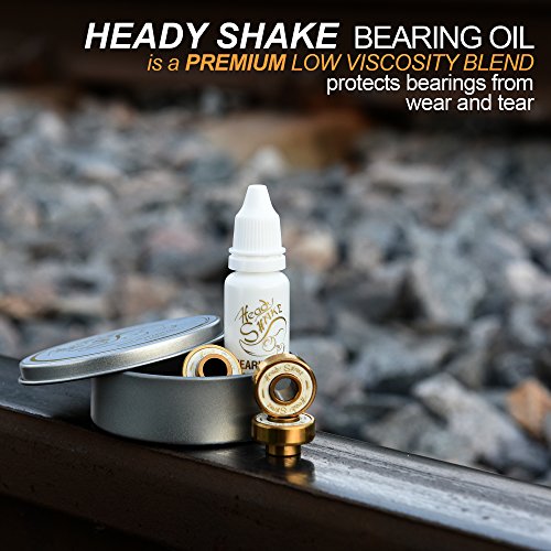 image for Heady Shake Pro Skateboard Bearings - Fastest Premium 608rs Titanium -