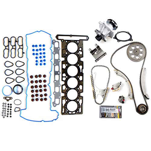 LSAILON TK10428D HS26214PT-1 WP-9234 Engine Timing Chain Kits Water Pump Head Gasket Sets Compatible with 2002-2005 Buick Chevrolet GMC Isuzu Oldsmobile Saab
