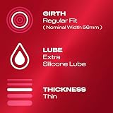 Durex Thin Feel Condoms 20s - Regular Fit, Natural Latex, Silicone Lube view 2