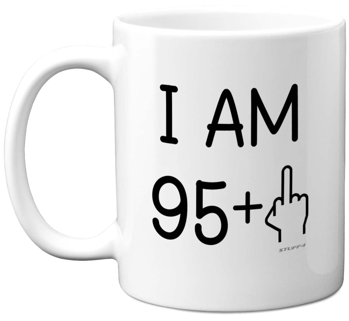 96th Birthday Gifts for Women Men, Rude Novelty Mug Middle Finger, Gag Joke Gifts, Perfect Funny Mugs for Birthday Present, 11oz Premium Ceramic Coffee Mug