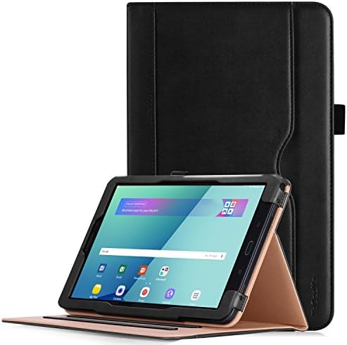 Samsung Galaxy Tab A 10.1 case, ToGeeKa PU Leather Stand Case Smart Cover for Samsung Galaxy Tab A 10.1 Inch SM-T580/T585 (Not S Pen Version) with Card Slot and Auto Wake/Sleep Function, Black