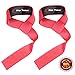 Rip Toned Cotton Padded Lifting Wrist Straps (Pair) with Ebook - Pink