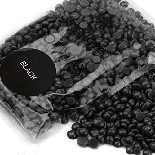 Auwer Hair Removal Hard Wax Bean Stripless Natural No Strip Depilatory Hot Film Pellet Full Body Wax Beads Bikini Wax For All kinds of Women and Men Skin Types 75g (B)
