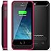 iPhone 5S Battery Case, iPhone 5 Battery Case - Maxboost Atomic S Portable Charger for iPhone 5/5S [MFI Certified] External Protective 2400mAh Battery Charging Juice Power Bank [Matte Black/Pink]