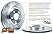 Max KT044511 Front Silver Slotted & Cross Drilled Rotors and Ceramic Pads Combo Brake Kit