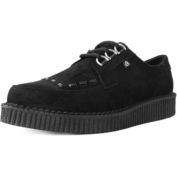 Amazon.com | T.U.K. Black Suede Pointed Creepers for Men  display picture 2