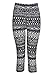 Women's Active Workout Capri Leggings Shorts Stretchy Tights(Black Stripe,M)