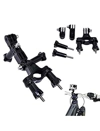 Kit de accesorios shinekee para todas las cámaras GoPro Hero 4 3 + 3 2 1 Black Silver LCD sesión. Polo Selfie, soporte para coche, correa de pecho de cabeza