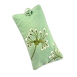 Eyeglass Pouch - Embroidered Dandelion (Deep Sea - Bronze)