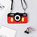 Soft Silicone Mickey Mouse Camera Case with Length Adjustable Strap for iPhone X 10 iPhoneX Red Black Color 3D Disney Cartoon Wearable Cute Lovely Fashion Kawaii Design Gift Girls Teens Kids Boy Women