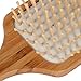 Bamboo Hair Brush Set By JUNE Care - 1 Natural Boar Bristle Hair Brush and 1 Detangler Wooden Paddle Hair Brush with Grass Tree Wood Pins