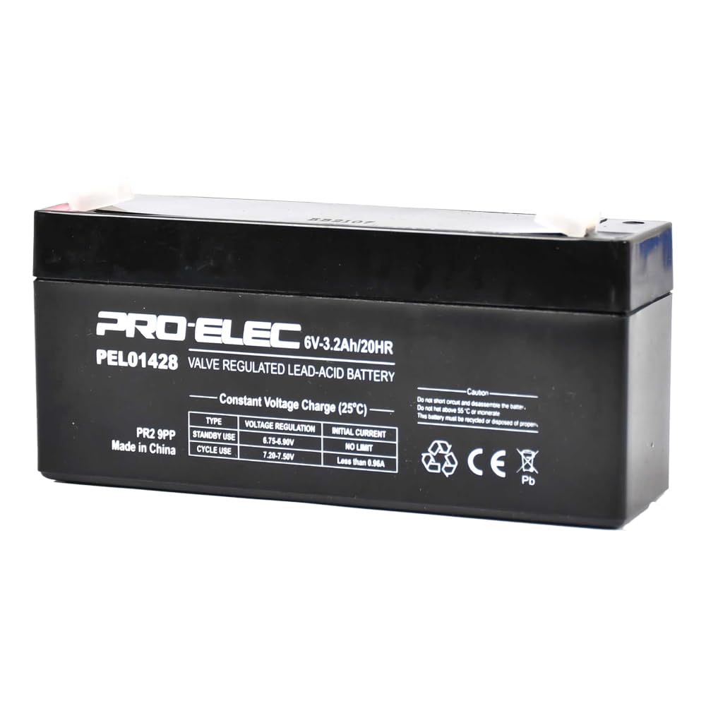 Clulite 6v 2.8amp/hr SLA Battery,Black