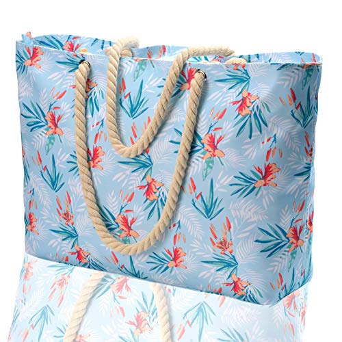 waterproof beach tote with zipper