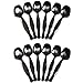 9 Inch Black Spoons (Set of 12)