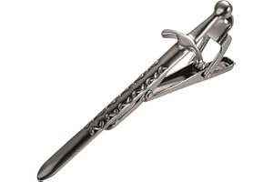 Yoursfs Novelty Sword Tie Clips for Men Vintage Goth Sword Tie Clips Unique Warrior Tie Clip Firefighter Tie Clip Personaliza