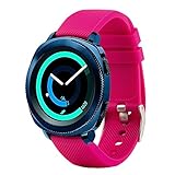 For Samsung Gear Sport Soft Silicone Sport Quick 20mm Smart Watch Bands Quick Release Watch Strap Wristband for Samsung Gear S2 Classic SM-R732 & SM-R735/ Huawei Watch 2 Watch/Garmin Vivoactive 3