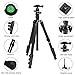 Camera Tripod, ZOMEI 62.5” Lightweight Alluminum Alloy Monopod with 360 Degree Ball Head, Quick Release Plate and Carrying Bag for Canon, Nikon, Samsung, Phone, Camcorder, Projector(Black)