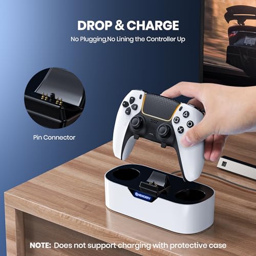 NEWDERY PS5 Controller Ladestation, Schnellladestation für PlayStation 5 Controller, Einzel Controller Ladeständer als Ersatz für PS5 Controller und PS5 Pro Controller thumbnail 3