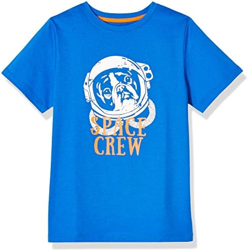 A for Awesome Boys Graphic Fun Short Sleeve Space Tee Small Ellis Blue
