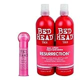 TIGI Bed Head Resurrection Shampoo/Conditioner (25.36oz) W/ TIGI After the Party Smoothing Cream, 3.4 Ounce