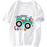 Easter Shirts for Boys Girls Toddler Kids Children Bunny Eggs Tractor Monster Truck Graphic Tees Outfit T-Shirt Top 2T-7T