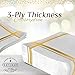 Fanxyware Gold on White Cocktail Napkins - 100 Pack, 5