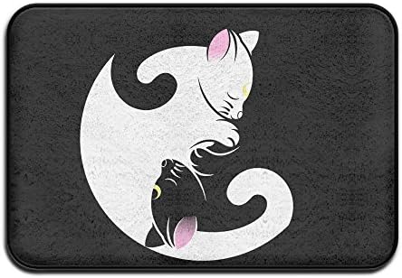 Fengziya Cute Cat Yin Yang Symbol Doormats / Entrance Rug Floor Mats