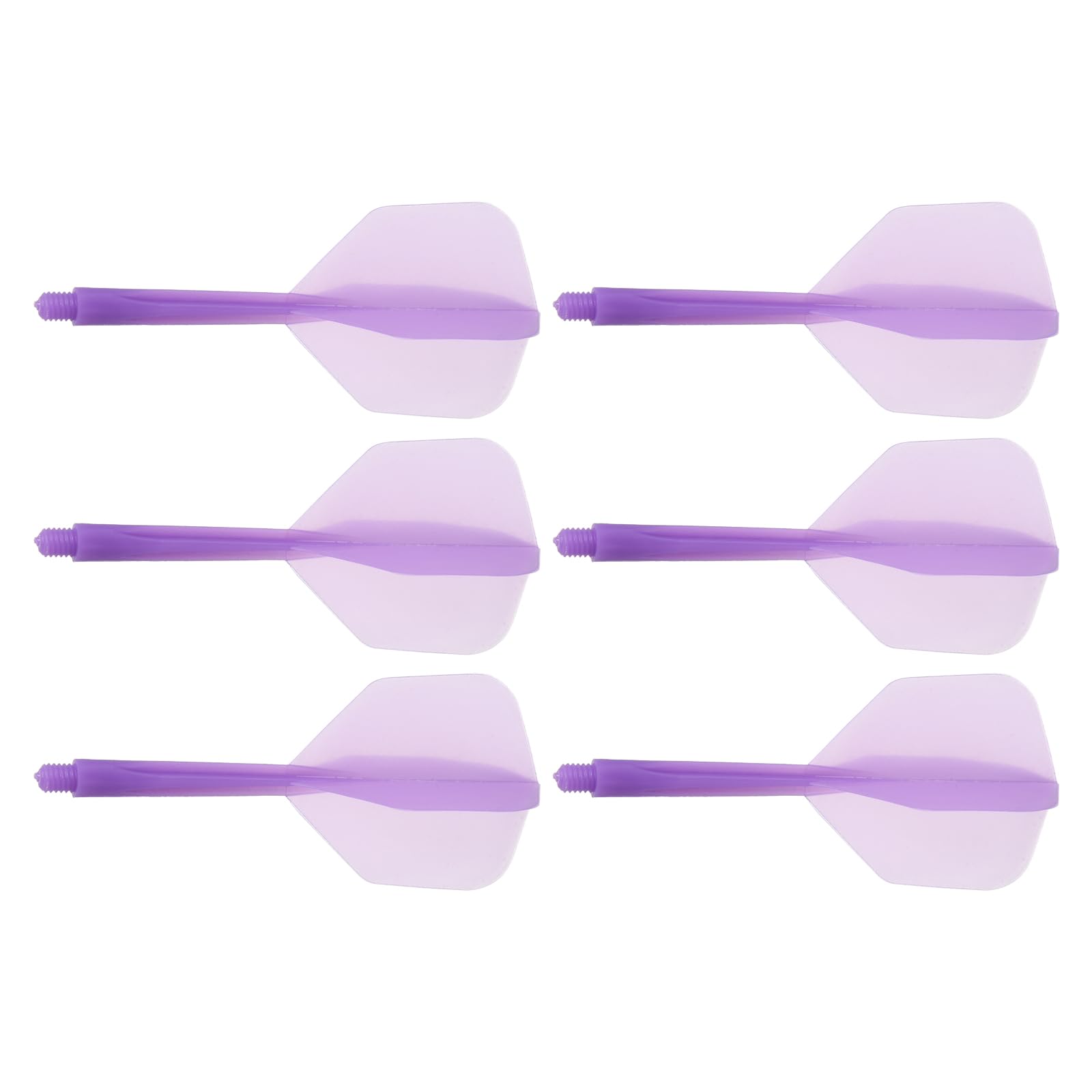M METERXITY 6 Pack Integrated Dart Shaft and Flights-Screw In-one Dart Flight, Plastic Anti Break, Apply to Soft Tip Darts and Steel Tip Darts (2BA, Purple)