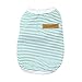 Howstar Pet Shirt, Dog Cat Clothes Puppy Classic Vest Striped T-Shirt Pet Summer Apparel (Green, M)