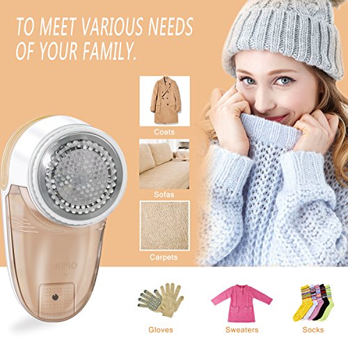 AMFOCUS Electric Lint Remover Portable Lint Shaver Sweater Shaver, Power Cord Removeable, Rechargeable Fabric Shaver Clothes Lint Fuzz Pill Fluff Remover (2018 Upgraded Version) - Thumbnail 5