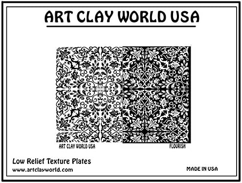 Art Clay World USA Low Relief Texture Flourish - 1 Pc.