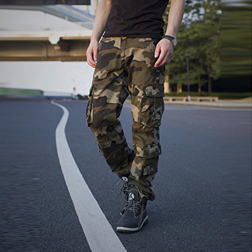 verticals men's cotton army print cargos