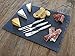 +Hot+ Gourmet 16 x 12 Inch Slate Cheese Board Set w/ 3 Forged Stainless Steel Cheese Knives & Soap Stone Chalk Premium Slate Cheese Tray and Cheese Platter