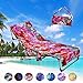 Beach Chair Cover, Microfiber Chaise Lounge Towel Cover with Storage Pockets for Pool Sun Lounger Hotel Garden Red Tie-Dye