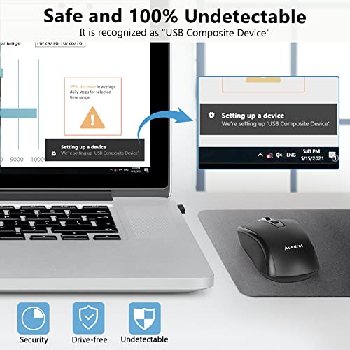 Wireless Mouse Jiggler Undetectable Mouse Mover with Switch Button, Automatic USB Mouse Shaker