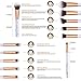 Makeup Brushes 10 Pieces Marble Makeup Brush Set with Makeup Brush Bag and Brushes Color Removal Sponge Professional Face Eyeliner Blush Contour Foundation Cosmetic Brushes for Powder Liquid Cream