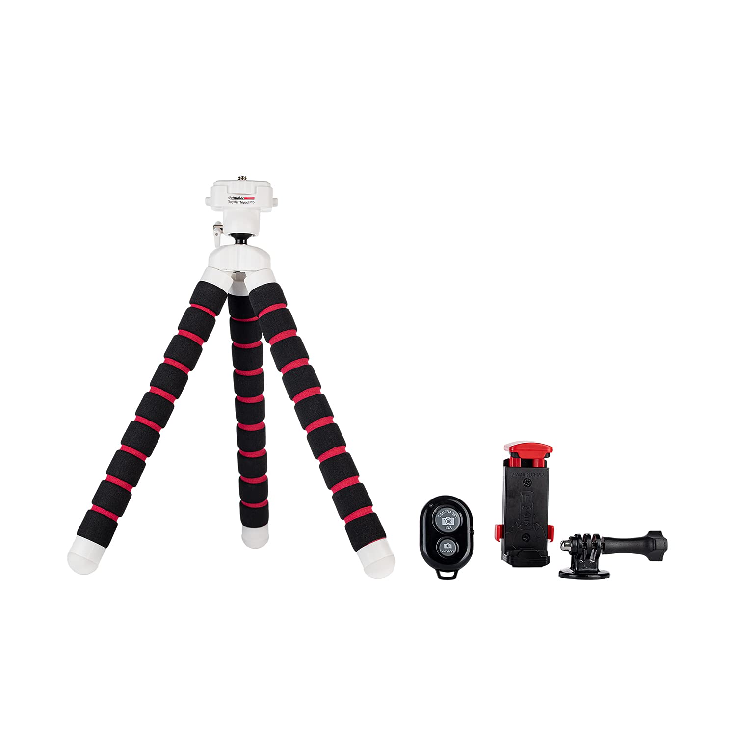 Datacolor Spyder Tripod Pro: Octopus tripod for cameras, phones and actioncams with universal remote control for hands-free photo and video recording