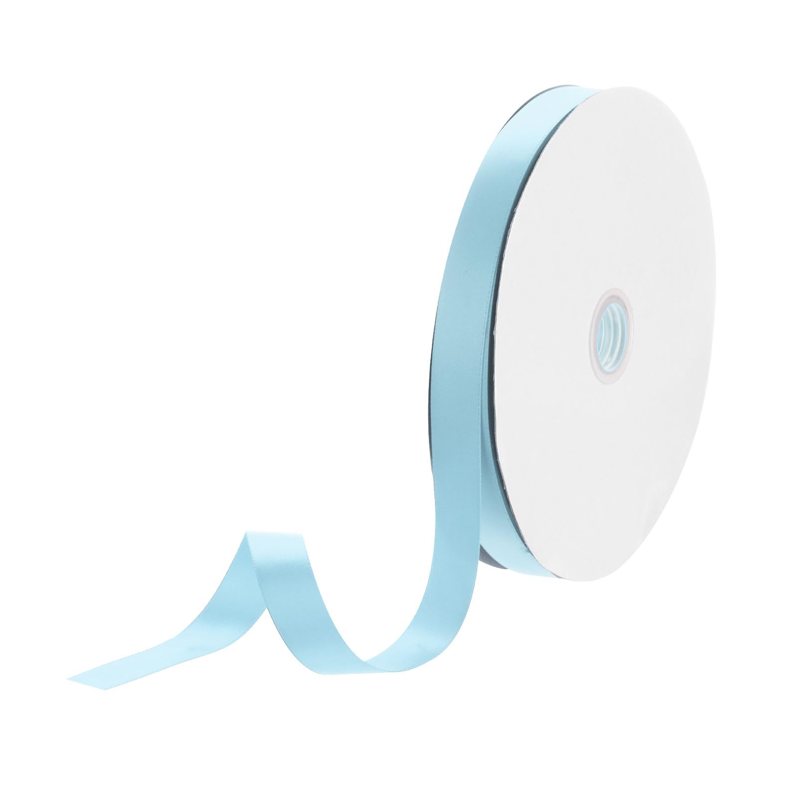 DMiotech 20mm Satin Ribbon 91m/300ft Thin Double Face Fabric Grosgrain Ribbon for Gift Wrapping Floral Hair Flower Bouquet, Light Blue