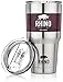 Tumbler Cup By Rhino Pro-Line – Durable Stainless Steel Tumbler – 2 Tight Fitting Lids – Practical, Ergonomic, Lightweight Design – Ideal For Hot & Cold Drinks & Beverages – 30oz Capacity