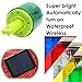Aolyty Solar Strobe Warning Light 360 Degree Single Column Super Bright Waterproof IP54 for Construction Traffic Dock Marine Light Control Flashing (Red)