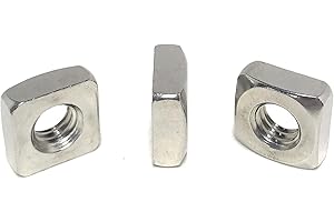 FASTENER CART 5/16-18 Stainless Steel Square Nuts 18-8 (20 Pcs)
