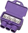 King Innovation 95110 3-Port Aluminum Copper (10-Pack) Wire Connector, Purple