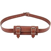GORGECRAFT Medieval Sword Dagger Frog Holster Adjustable Leather Sword Belt Viking Rapier Scabbard Holder Two-Buckle Waist PU Leather Sheath Clip Ring Carry Case for Halloween Assassin, Saddle Brown