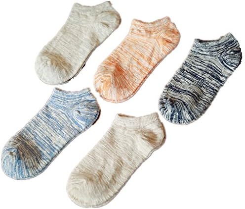 ShuZ Men's Mid Athletic Socks Camping Casual Multi 5 Pairs Colourful Socks for Pack