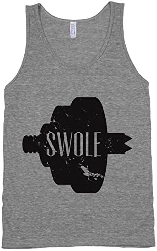 ACTIVATE APPAREL Swole Mates Distressed Athletic Grey Medium Tank Top